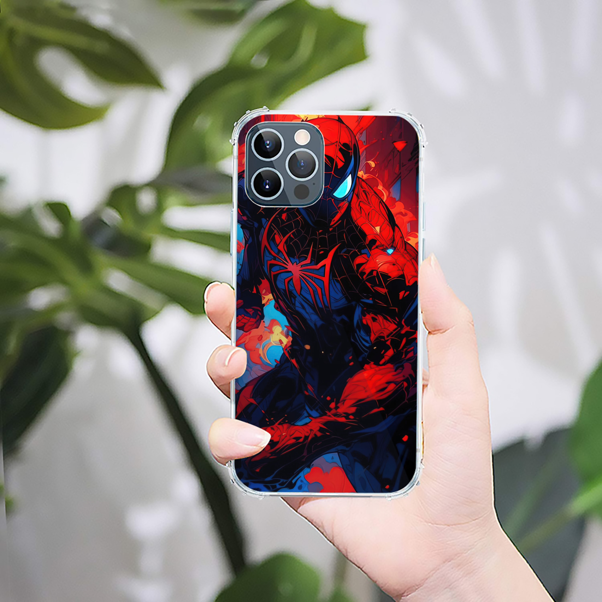 （画像用） Spider Man スパイダーマン 【iPhone 12シリーズ対応】透明スマホケース（クリアソフトケース）